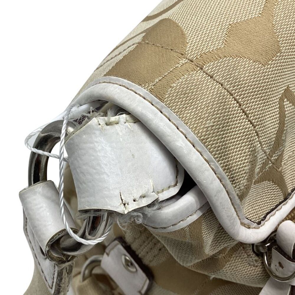 Coach Kyra Flap Messenger Bag in Beige Canvas - Picture 8 of 12